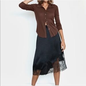 Wilfred Rich Mocha Brown Moscato Shirt
